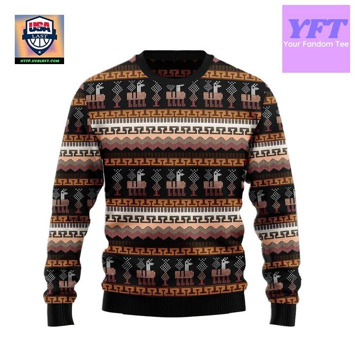 Alpaca Pattern Vacation Active Fibre 3d Ugly Christmas Sweater