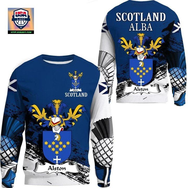 Alston Scottish Family Crest Scotland Special Sweater 