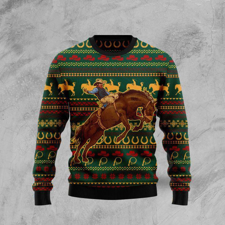 Amazing Cowboy Ugly Christmas Sweater, Perfect Holiday Gift