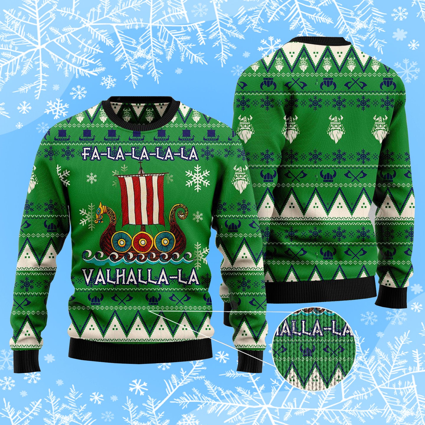 Amazing Viking Valhalla Ugly Christmas Sweater
