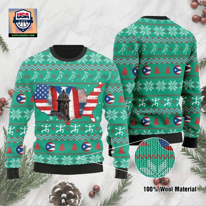 American Puerto Rico Ugly Christmas Sweater