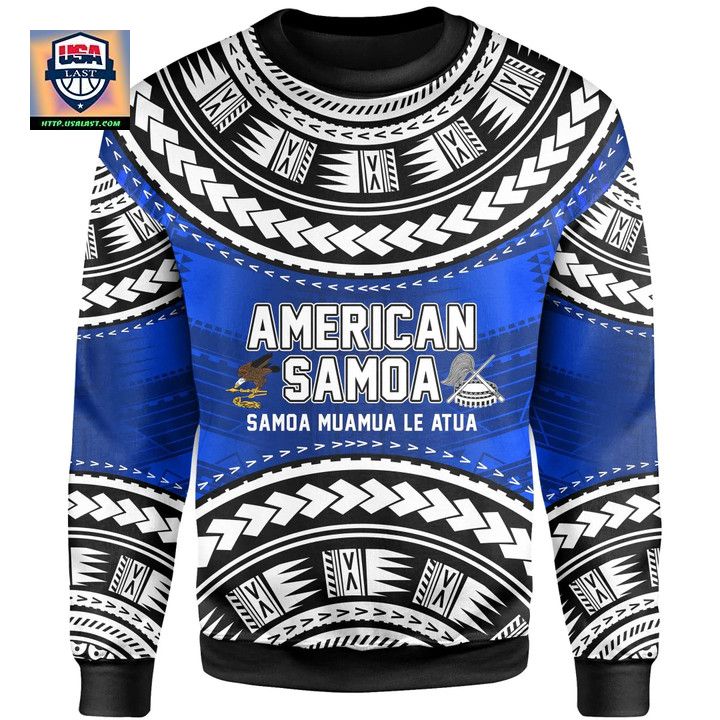 American Samoa Sweater Samoa Muamua Le Atua Knitted Long-Sleeved Sweater 