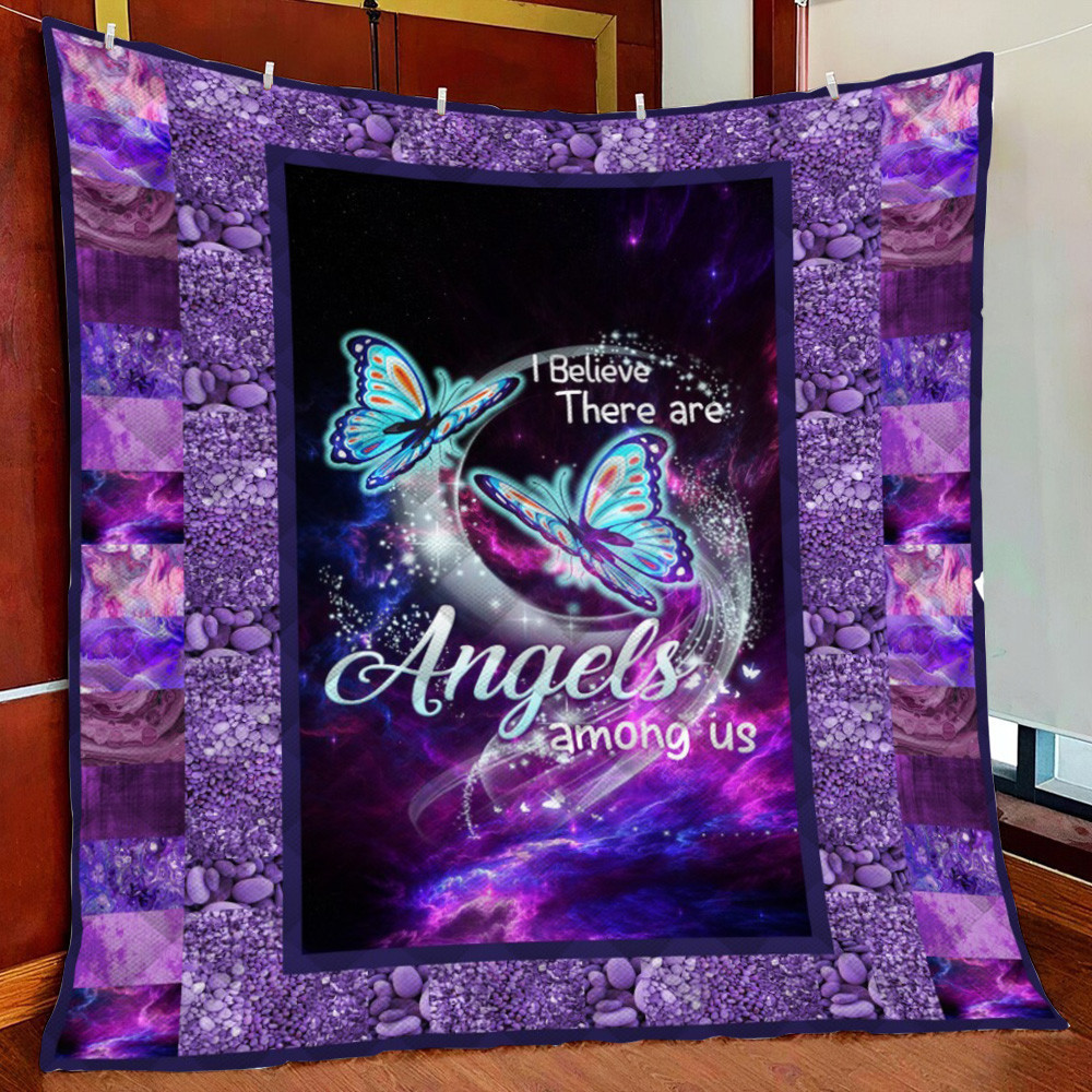 Angels Among Us Butterfly Fleece Blanket Quilt Blanket