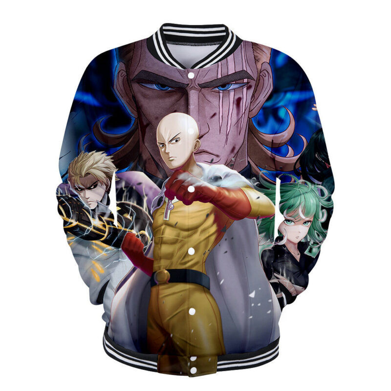 Anime One Punch Man Baseball Jacket Men Bomber Jacket | Anime Streetwear Jacket for Men & Women | Anime Fan Gift
