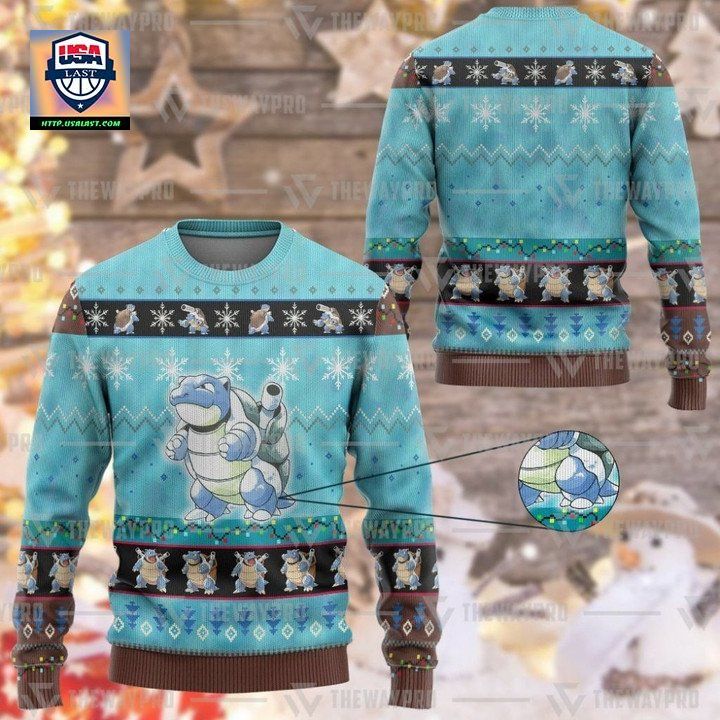 Anime Pokemon Blastoise Christmas Sweater