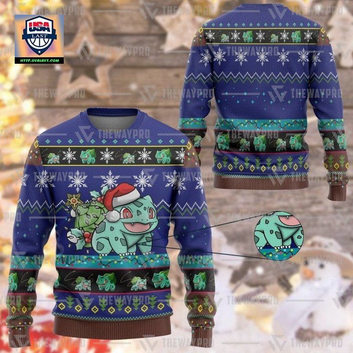Anime Pokemon Bulbasaur Christmas Sweater