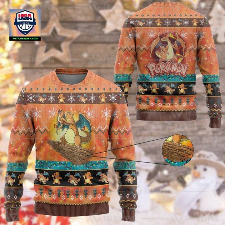 Anime Pokemon Fire King Pokemon Christmas Sweater