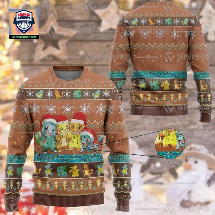 Anime Pokemon Merry Christmas Christmas Sweater