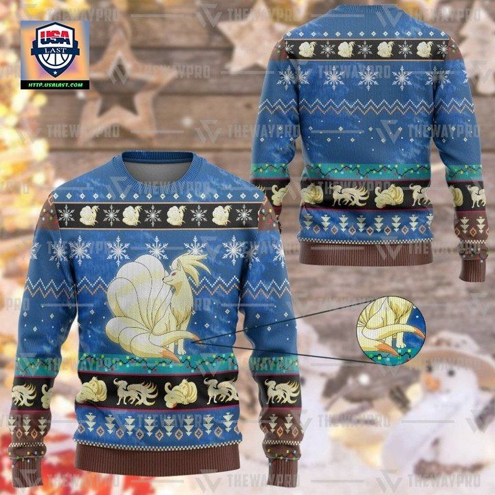 Anime Pokemon Ninetales Christmas Sweater