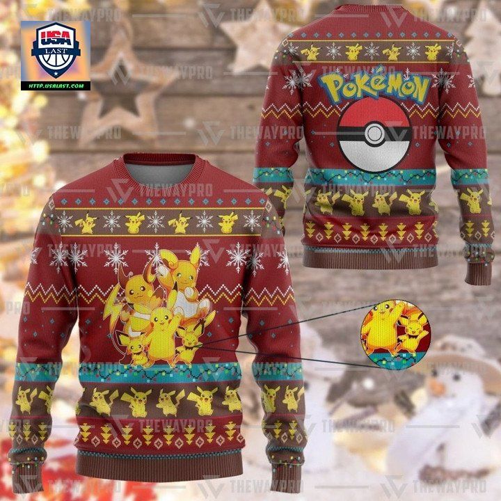 Anime Pokemon Pika Pika Christmas Sweater