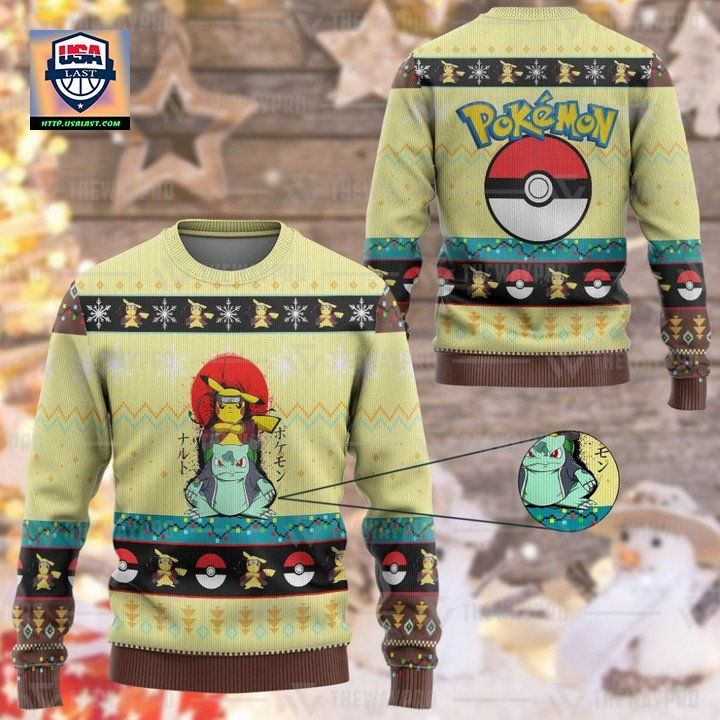 Anime Pokemon Pikuto Christmas Sweater