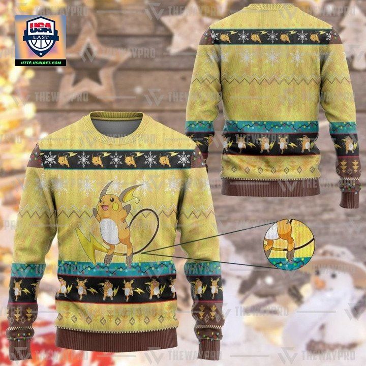 Anime Pokemon Raichu Christmas Sweater