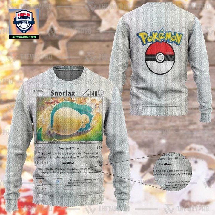 Anime Pokemon Snorlax Christmas Sweater