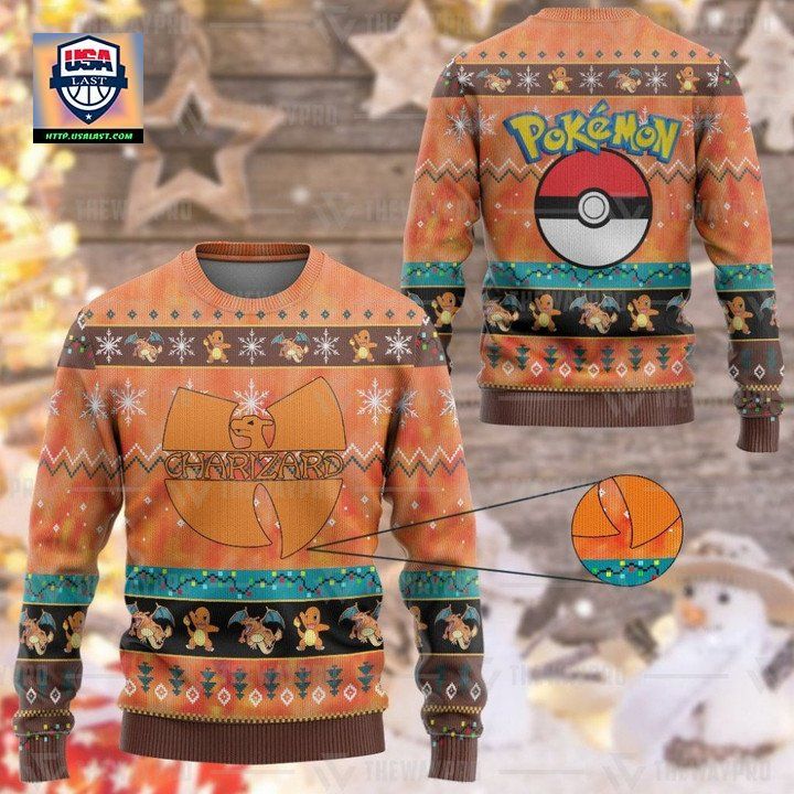 Anime Pokemon Wutang Charizard Christmas Sweater
