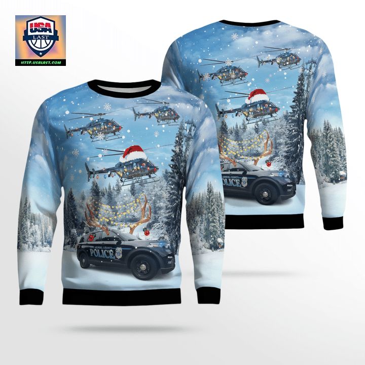 Anne Arundel County Maryland Anne Arundel County Police Department Car And Bell 407 Helicopter Sweater 3D
