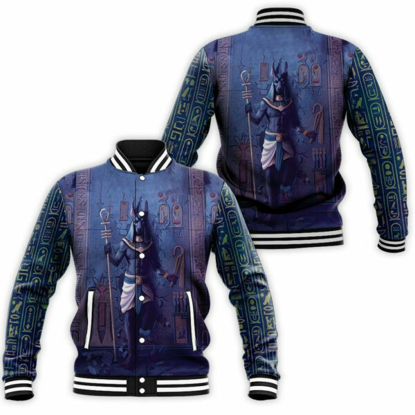 Anubis Egypt Pharaoh Baseball Jacket for Men & Women | Mythology Fan Gift
