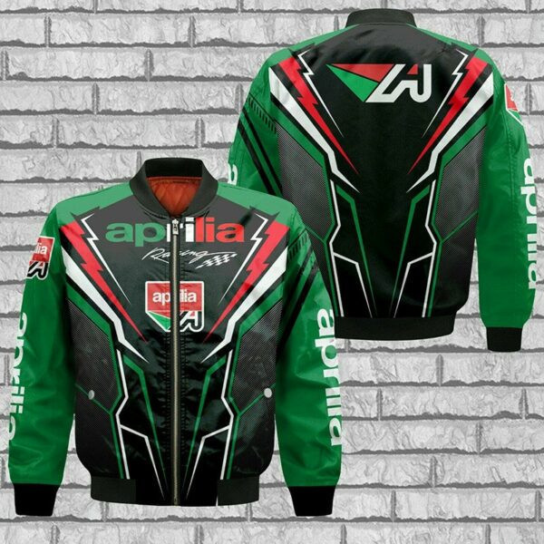Aprilia Motorcycles Bomber Jacket | Motorsport Racing Jacket for Men & Women | Racing Fan Gift
