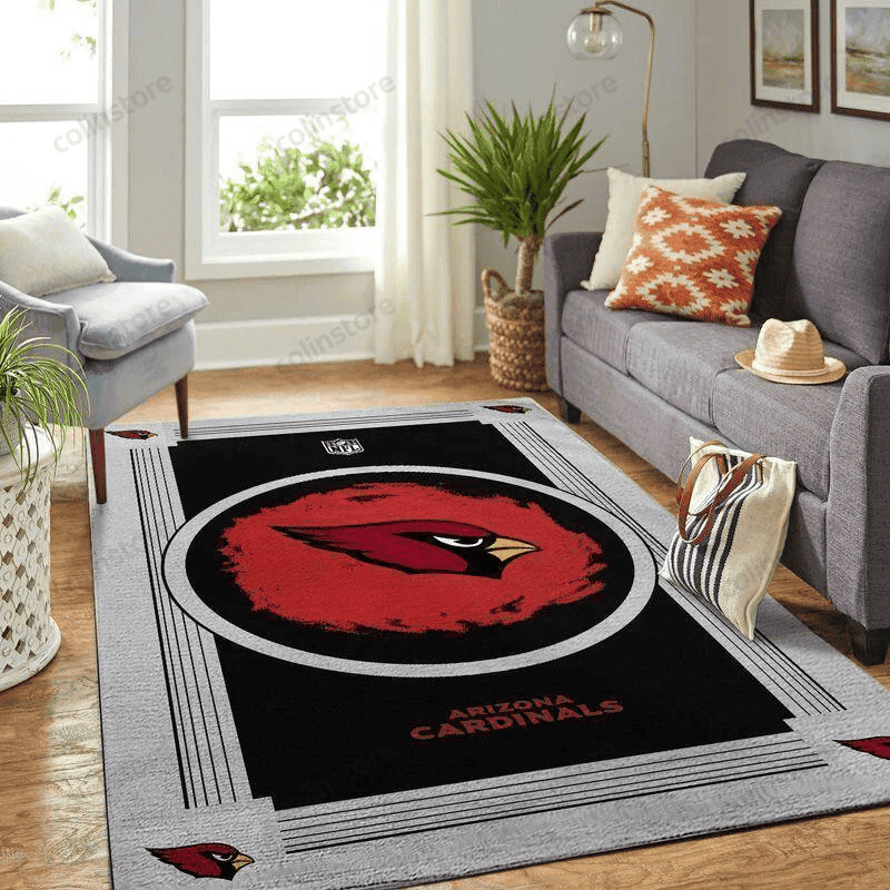 Arizona Cardinals 3D Rectangle Area Rug – Full Print Carpet For Living Room & Bedroom Home Decor