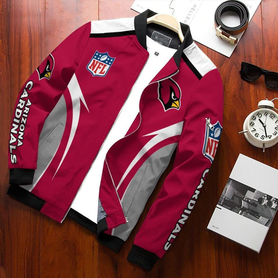 Arizona Cardinals Bomber Jacket | NFL Team Jacket for Men & Women | Football Fan Gift