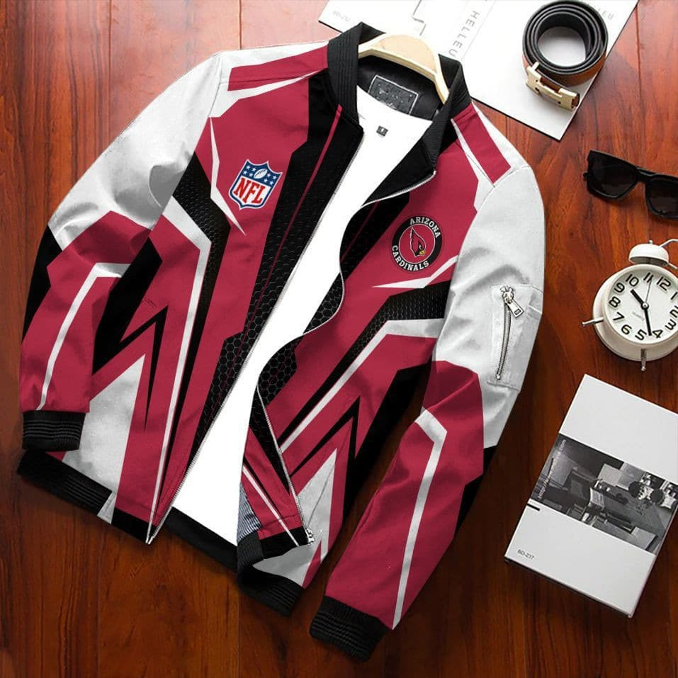 Arizona Cardinals Bomber Jacket | NFL Team Jacket for Men & Women | Football Fan Gift