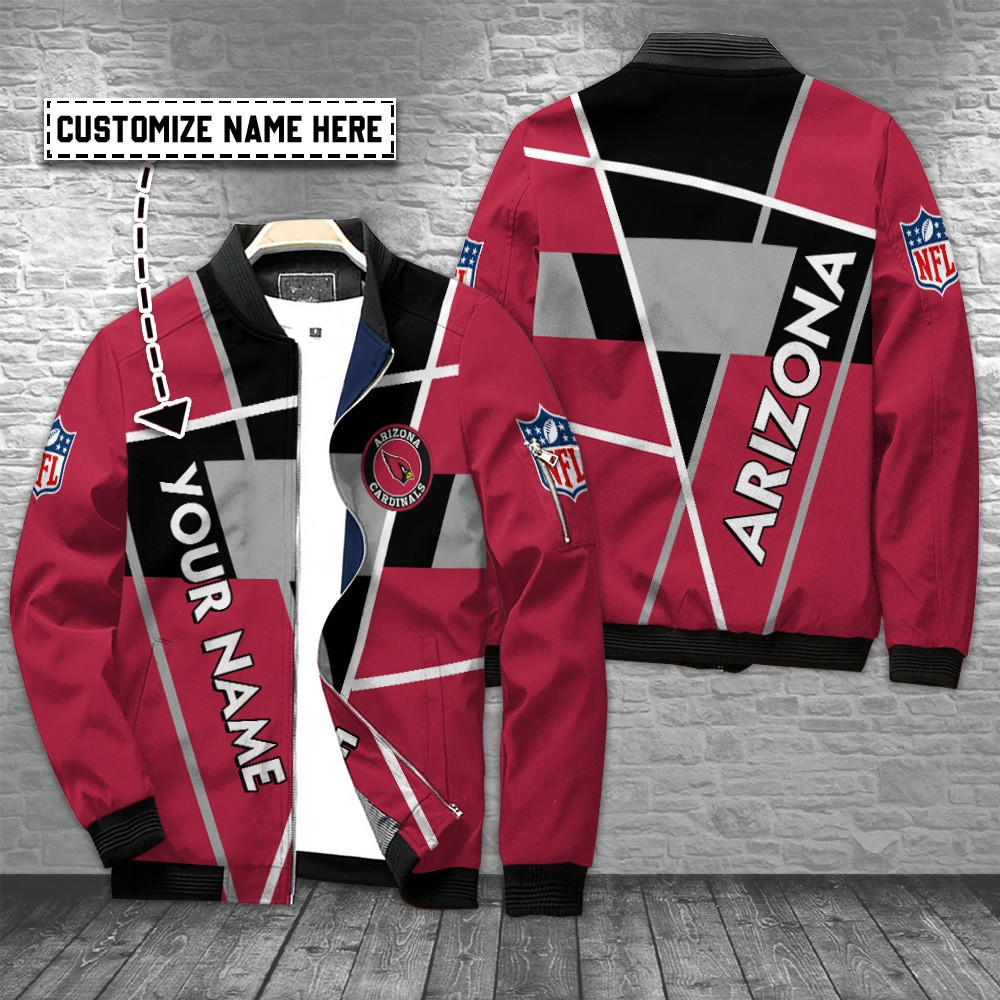 Arizona Cardinals Personalized Bomber Jacket | NFL Team Jacket for Men & Women | Football Fan Gift