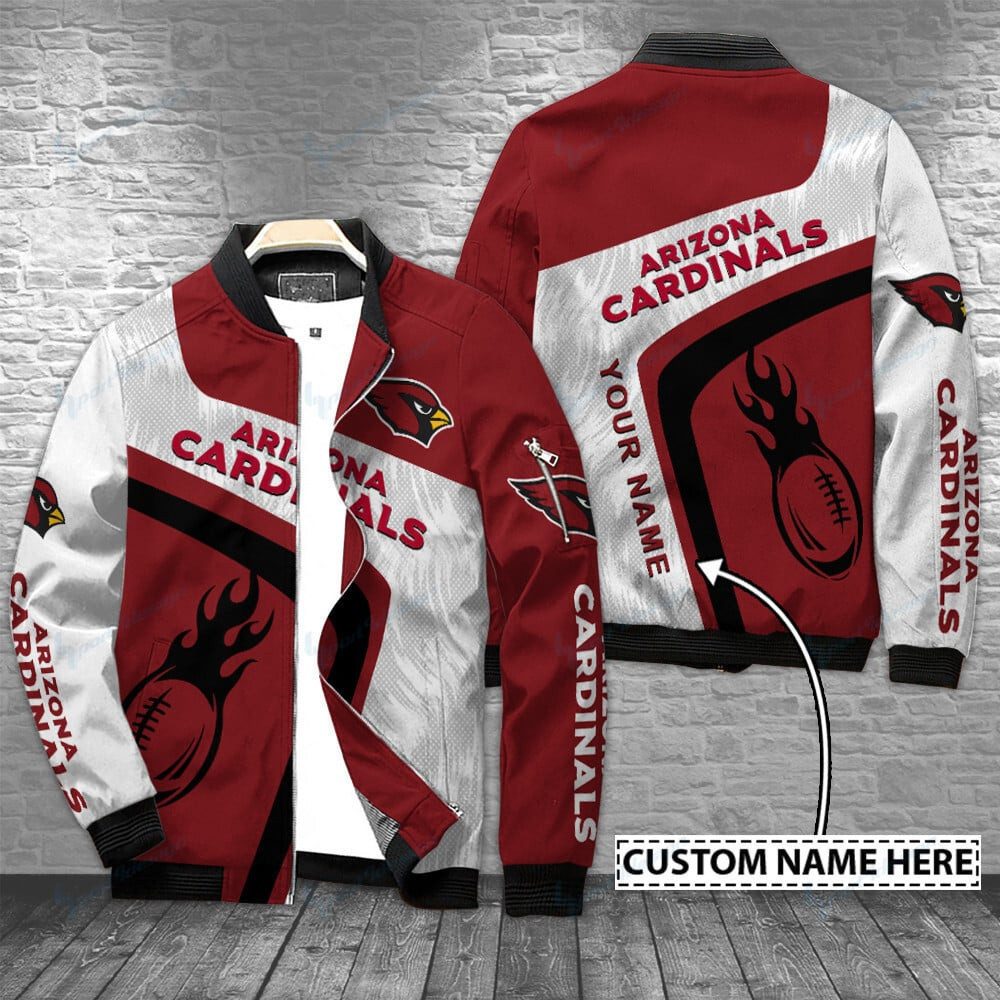 Arizona Cardinals Personalized Bomber Jacket | NFL Team Jacket for Men & Women | Football Fan Gift