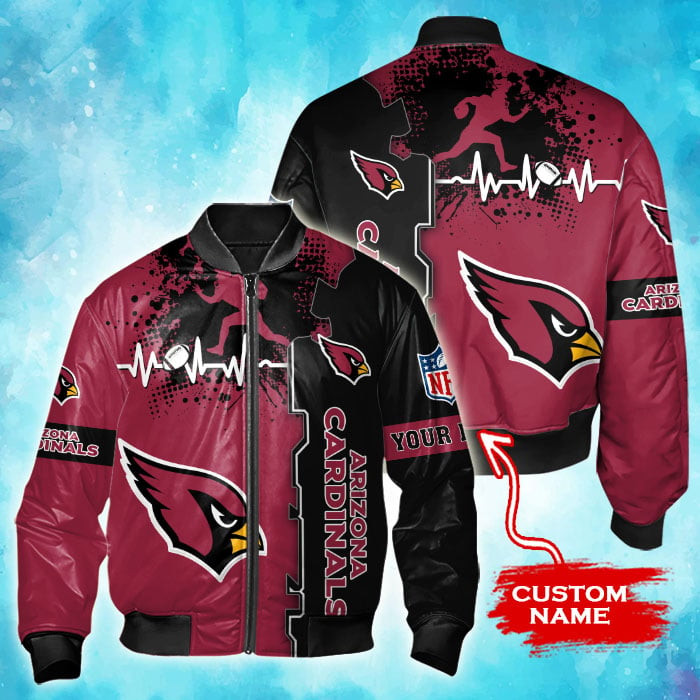 Arizona Cardinals Personalized Thick Bomber Jacket | NFL Team Jacket for Men & Women | Football Fan Gift