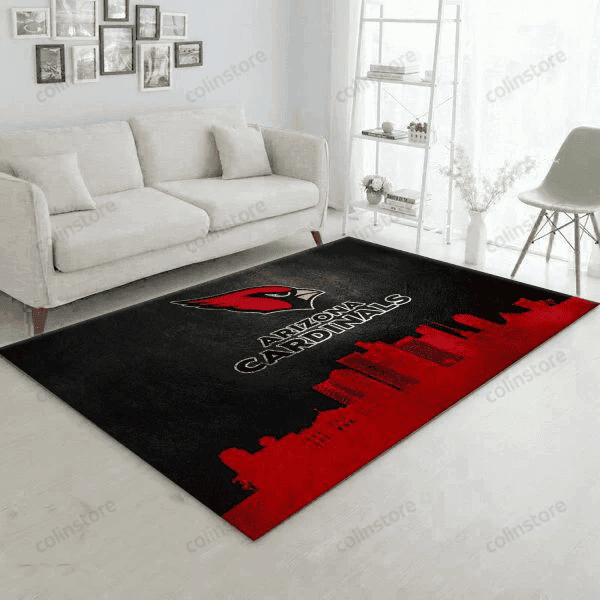 Arizona Cardinals Skyline 3D Rectangle Area Rug – Full Print Carpet For Living Room & Bedroom Home Decor