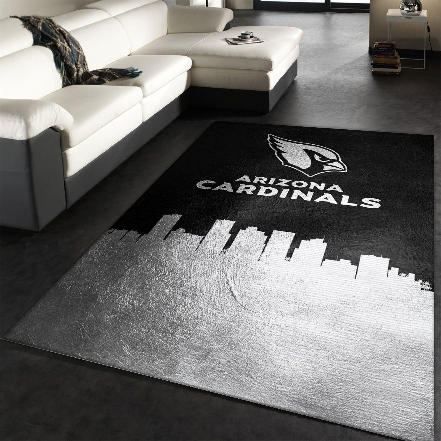 Arizona Cardinals Skyline Rectangle Area Rug – Full Print Carpet For Living Room & Bedroom Home Decor