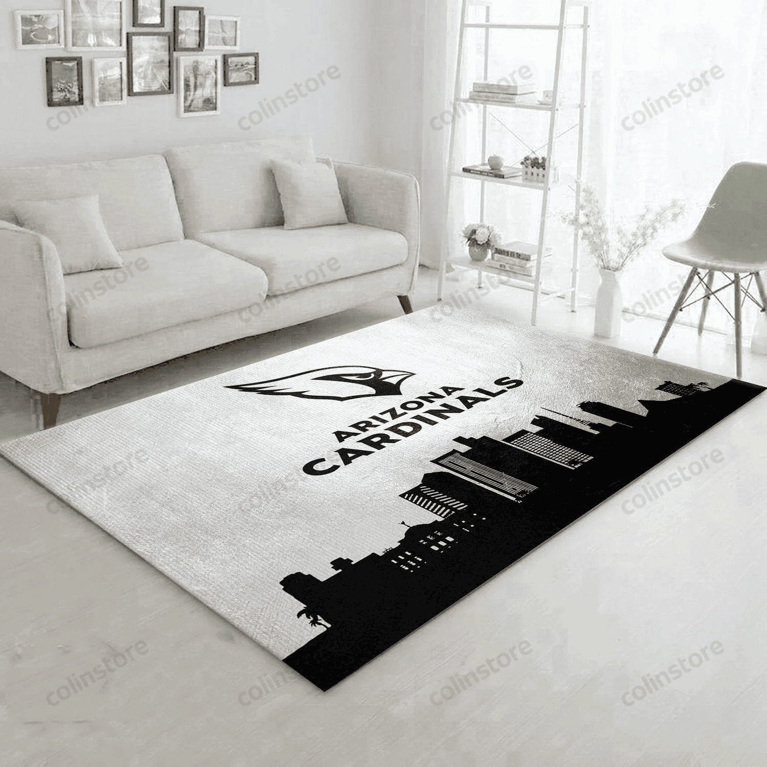 Arizona Cardinals Skyline Rectangle Area Rug – Full Print Carpet For Living Room & Bedroom Home Decor