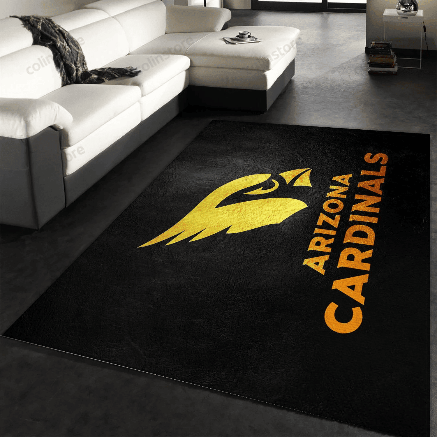 Arizona Cardinals Team Logos Rectangle Area Rug – Full Print Carpet For Living Room & Bedroom Home Decor