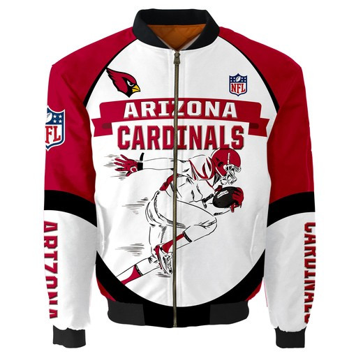 Arizona Cardinals Thick Bomber Jacket | NFL Team Jacket for Men & Women | Football Fan Gift