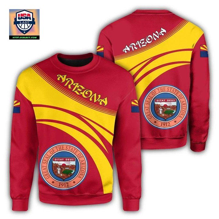 Arizona Coat Of Arms Sweater Cricket Style J5W