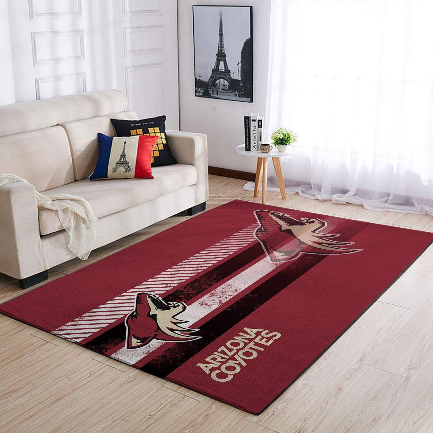 Arizona Coyotes Team Logo Nice Gift Rectangle Area Rug – Full Print Carpet For Living Room & Bedroom Home Decor
