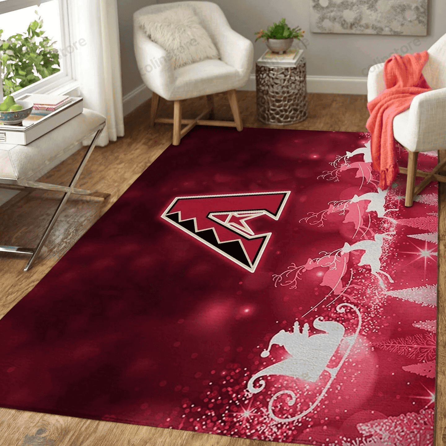 Arizona Diamondbacks Baseball Rectangle Area Rug – Full Print Carpet For Living Room & Bedroom Home Decor