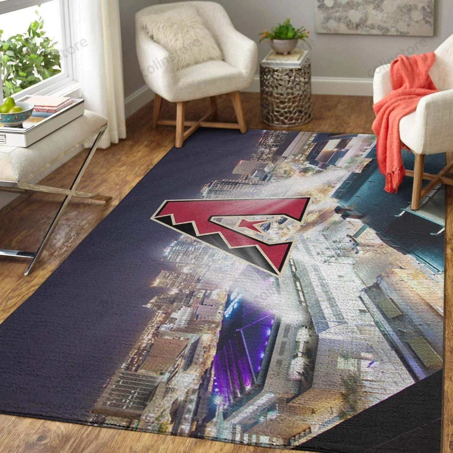 Arizona Diamondbacks Baseball Rectangle Area Rug – Full Print Carpet For Living Room & Bedroom Home Decor