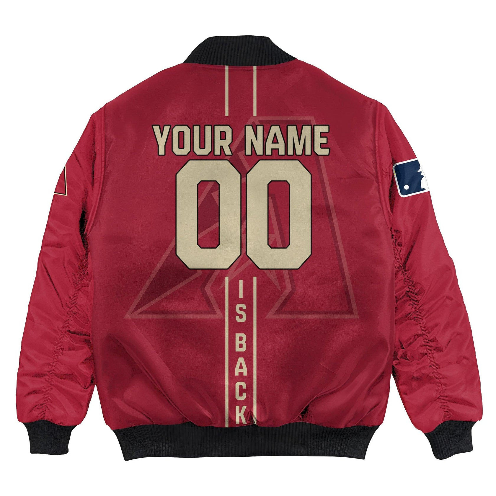 Arizona Diamondbacks Personalized Name Number Bomber Jacket | MLB Team Jacket for Men & Women | Baseball Fan Gift