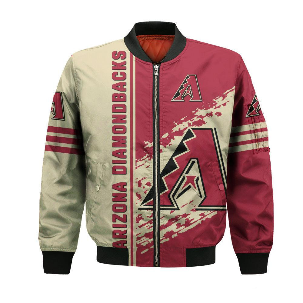 Arizona Diamondbacks Quarter Style Bomber Jacket | MLB Team Jacket for Men & Women | Baseball Fan Gift