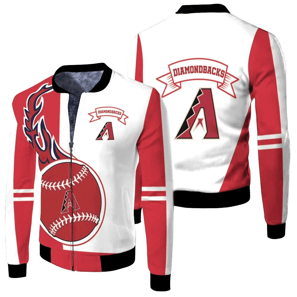 Arizona Diamondbacks Red White Bomber Jacket | MLB Team Jacket for Men & Women | Baseball Fan Gift