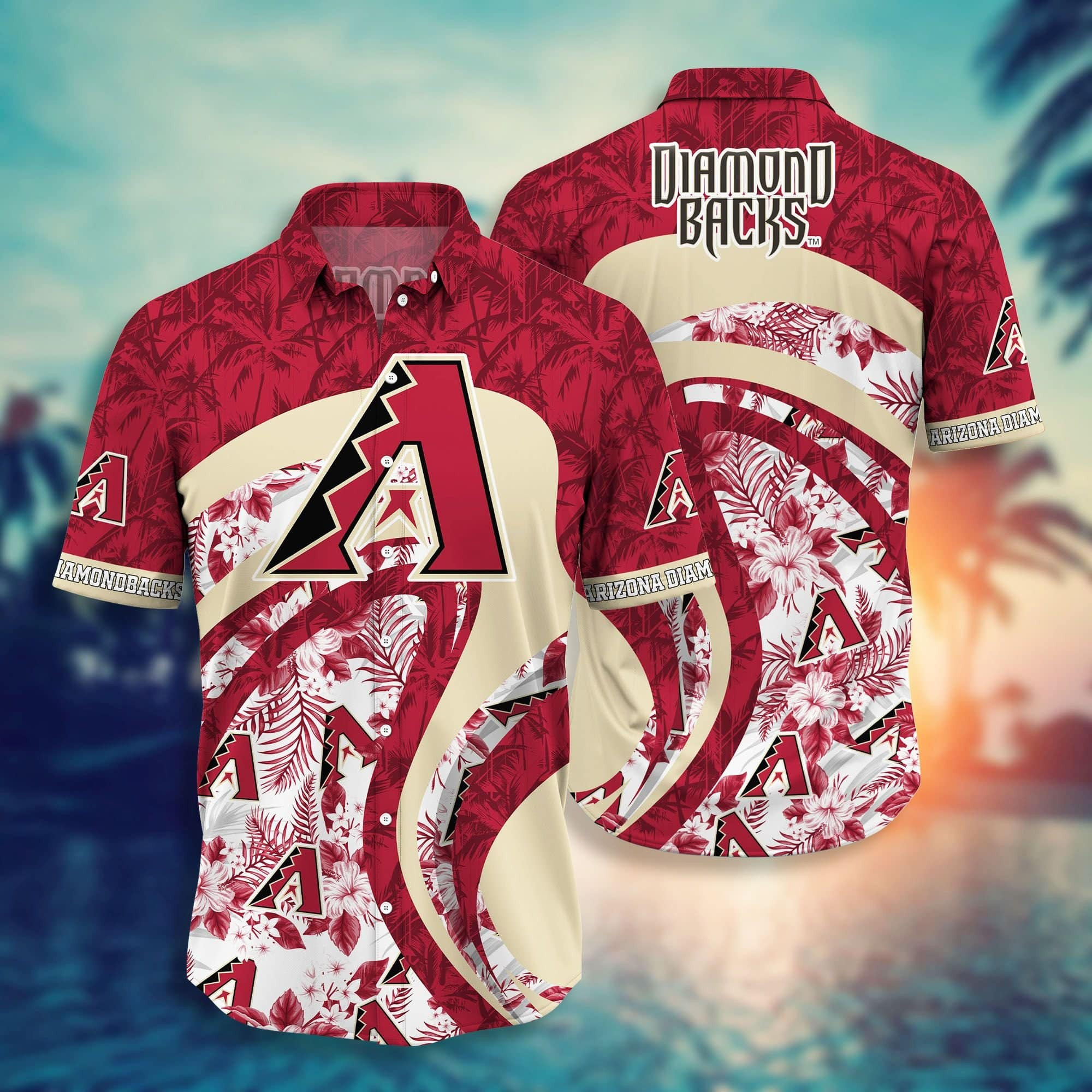 Arizona Diamondbacks Saguaro Sunset Aloha Hawaiian Shirt for Men & Women