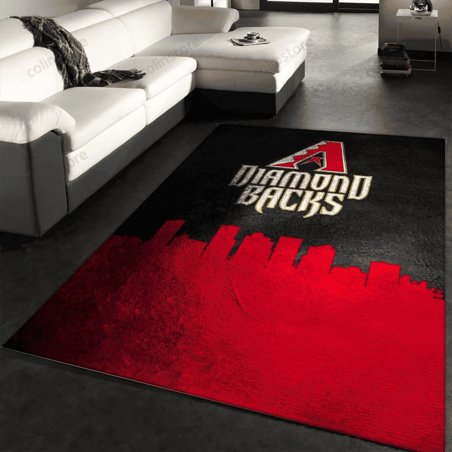Arizona Diamondbacks Team Rectangle Area Rug – Full Print Carpet For Living Room & Bedroom Home Decor