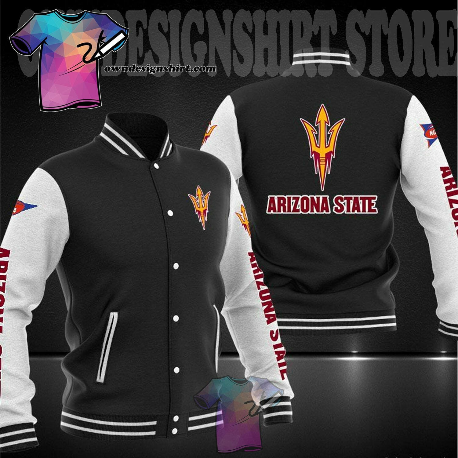 Arizona State Sun Devils Varsity Baseball Jacket for Men & Women | NCAA Team Fan Gift