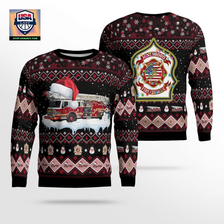 Arkansas Jonesboro Fire Department Christmas AOP Sweater