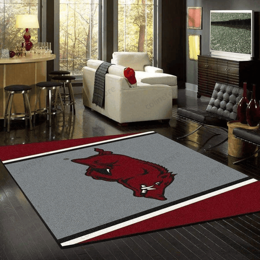 Arkansas Razorbacks 3D Rectangle Area Rug – Full Print Carpet For Living Room & Bedroom Home Decor