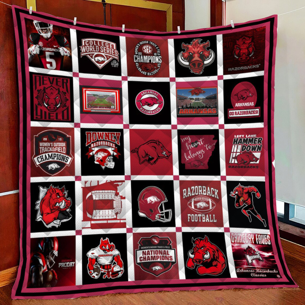 Arkansas Razorbacks Fleece Blanket Quilt Blanket