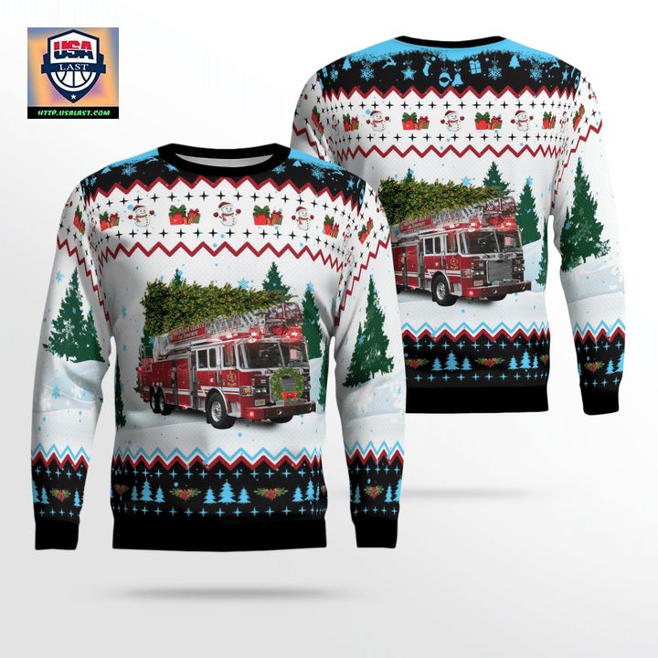 Arlington County Fire Department Christmas AOP Sweater