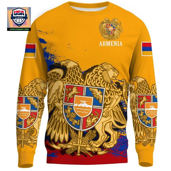 Armenia Special Sweater Yellow Version Knitted Long-Sleeved Sweater 