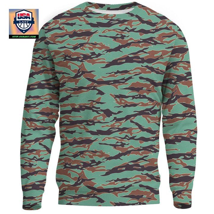 Army Guyana Tiger Stripe Camouflage Seamless Sweater A27