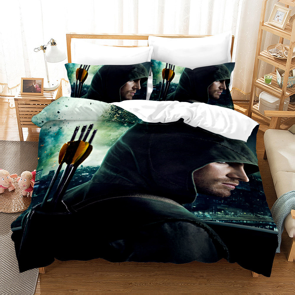Arrow Oliver Queen Duvet Cover Quilt Cover Pillowcase Bedding Set Bed Linen Home Bedroom Decor