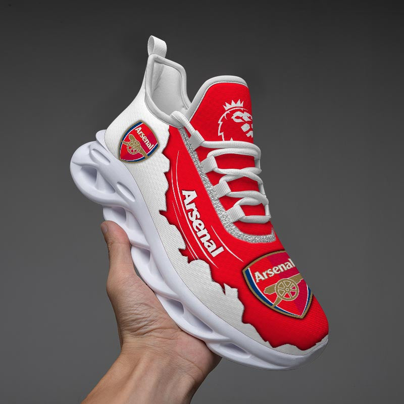 Arsenal F.C. Max Soul Shoes Sneakers for Men And Women – Soccer Fan Shoes, Team Sneakers